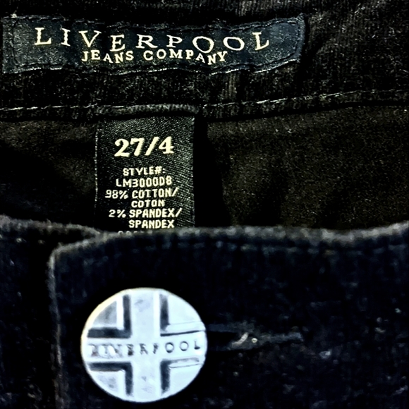 Liverpool Los Angeles Black, Straight Leg Cords. Like-new. Size 27 / 4. HP! - Picture 4 of 13